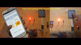 نظام قفل الابواب بأستخدام لوحة المفاتيح و البلوتوث|Door lock system using keypad & Bluetooth