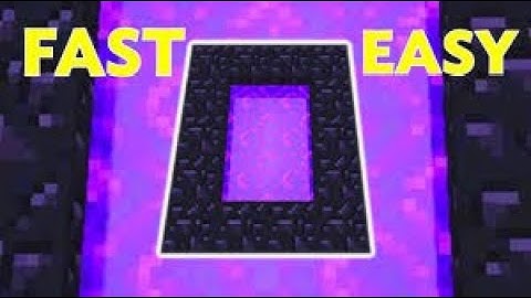 How to make a nether portal without using a diamond pickaxe!!!