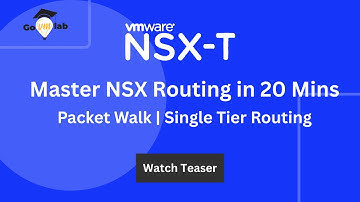 Teaser of Mastering NSX Routing in 20 Mins | VMware NSX Single-Tier Routing & Packet Walk | GoVMlab