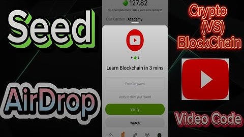 Learn BlockChain in 3 Minutes Seed Video Code