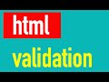 Validation of HTML document using validator.w3.org