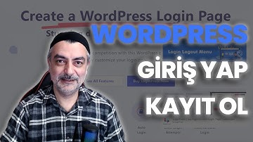 Wordpress Giriş - Kayıt - Hesabım Menüsü Oluşturma ve Özelleştirme - LoginPress