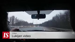 Finnish high speed police chase on highway in helsinki