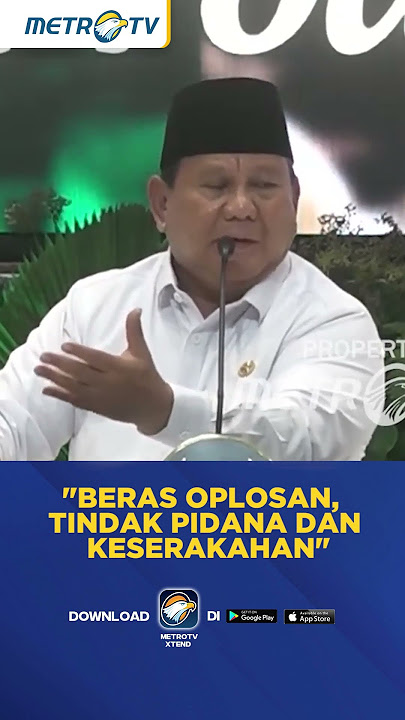 Prabowo: Beras Oplosan, Tindak Pidana dan Keserakahan #shorts