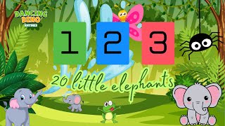 🎶 Elephant Numbers Song for Kids | Learn Counting 1 to 20 | Fun Nursery Rhyme with Elephants! 🐘✨