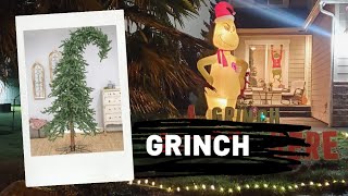 Grinch Tree 10ft Bendable Dr. Seuss Whoville plus simple outdoor decorations