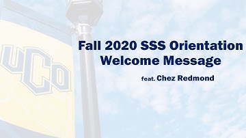 Fall 2020 Orientation Welcome Message