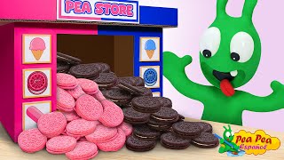 Pea Pea Juega El Misterioso Desafío De La Tienda OREO NegroRosa | Pea Pea Español