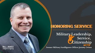 Leadership, Service, & Citizenship with Military Intelligence Officer Jeremy Dobos| Honoring Service
The Honoring Service series explores civic virtue and responsibility by the service of our nation’s veterans.
In this episode, former Military Intelligence Officer Jeremy Dobos talks with Vice President of Civic Leadership Development Gerald Gangaram about his career in Army intelligence. Dobos reflects on the significance of taking the oath to defend the U.S. Constitution, which he describes as the “framework for everything we have that’s good in this country.”
He believes that understanding and living by the principles described in the Constitution and Bill of Rights is vital for all Americans, including those who become citizens through naturalization. Dobos acknowledges that service takes many shapes, and he encourages young people to become involved in their communities through volunteering or charitable work.
Dobos is the President and CEO of Master Printing + Mailing, which provides full-service print, design, and marketing services.
Learn about Master Printing+ Mailing here. https://masterprinting.ink/
Learn about citizenship and naturalization in the United States here. https://billofrightsinstitute.org/lessons/citizenship-and-naturalization-in-the-united-states
00:00 - 00:14 Introduction
00:15 - 00:35 Military Background
00:36 - 01:44 The Meaning of the Oath
01:45 - 03:00 Taking the Oath Through the Years
03:01 - 03:58 Life After Military Service
03:57 - Oath of Allegiance for New Citizens
05:08 - 05:59 Becoming an Army Officer
06:00 - 07:03 From Military Intelligence to Business
07:04 - 07:58 Analyzing and Synthesizing Information
07:59 - 08:31 Influencing Through Intelligence
08:32 - 09:03 Encouraging Civic Service
09:04 - 10:01 Second Service: Serving Locally
10:02 - 12:05 Final Thoughts: Uphold the Constitution
About the Bill of Rights Institute:
Established in September 1999, the Bill of Rights Institute is a 501(c)(3) non-profit educational organization that works to engage, educate, and empower individuals with a passion for the freedom and opportunity that exist in a free society. The Institute develops educational resources and programs for a network of more than 50,000 educators and 70,000 students nationwide.
Official Site: http://billofrightsinstitute.org
Facebook: @billofrightsinstitute
Twitter: @brinstitute
Instagram: @brinstitute
BRI Educator Newsletter Sign Up Page: https://billofrightsinstitute.org/new... Leadership, Service, & Citizenship with Military Intelligence Officer Jeremy Dobos| Honoring Service