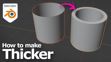 چگونه در بلندر شیء را ضخیم‌تر کنیم