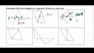 Units 4-4 and 4-5 Proving Triangles Congruent