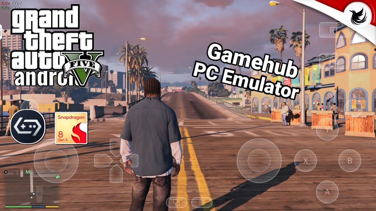 GTA V test on Gamehub PC Emulator for Android | Snapdragon 8 Gen 3