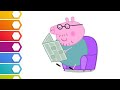 🥰😍how to draw dad peppa pig 🐷l peppa pig drawing l colorful❤💚💜 drawing l drawing for kids l drawing💕