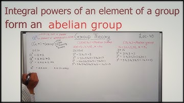 Group Theory| Lecture 40| Integral powers of an element of a group| Theta Classes