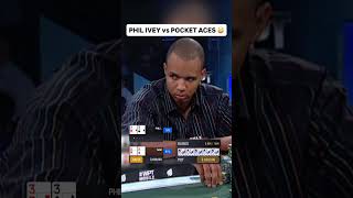Details Phil Ivey RUNS INTO POCKET ACES 🥶 #poker #casino #pokerhands News