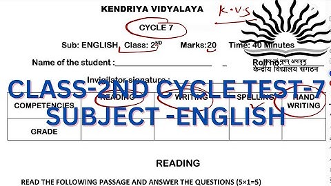 kvs/class-2nd/english/CYCLE TEST-7/QUESTION PAPER/#kvs #class #kendriyavidyalayasangathan #class2nd