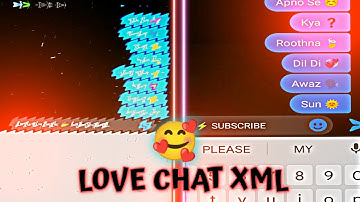 Jab Teri Yaad Trending Chat Lyrics Video XML File | Messenger Chat Lyrics XML File Tutorial | #xml