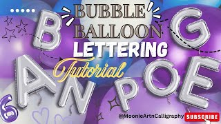 👉 Bubble Balloon Lettering A–Z ✨| Easy Alphabet Drawing | Calligraphy Tutorial #calligraphy  #viral