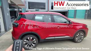2025 Chery Tiggo 4 Ultimate Retrofit Power Tailgate with handsfree kick sensor