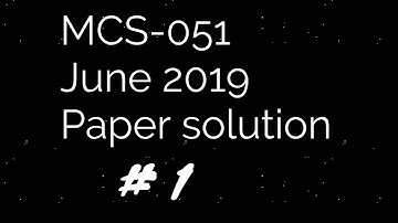 JDBC driver and servlet program || IGNOU MCA MCS 051 June 2019 solved question paper || PART 1