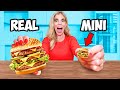 Eating mini food vs real food for 24 hours