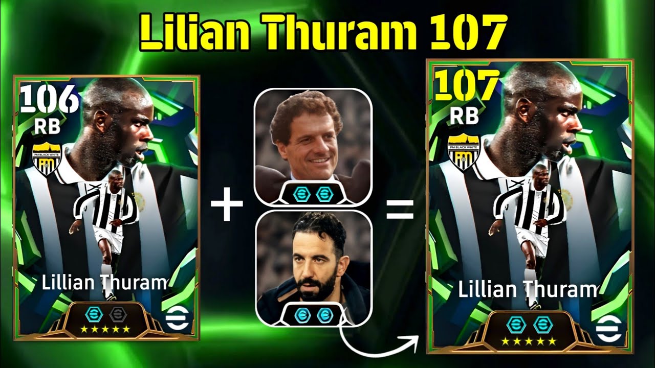 Lilian Thuram 107 Rated Training efootball 2026✨|| How To Train 107 Lilian thuram 107 efootball 2026