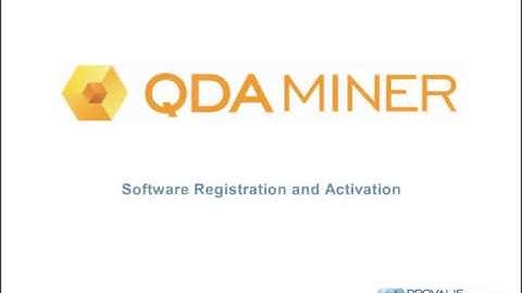 QDA Miner and WordStat Text Analytics Software Registration and Activation