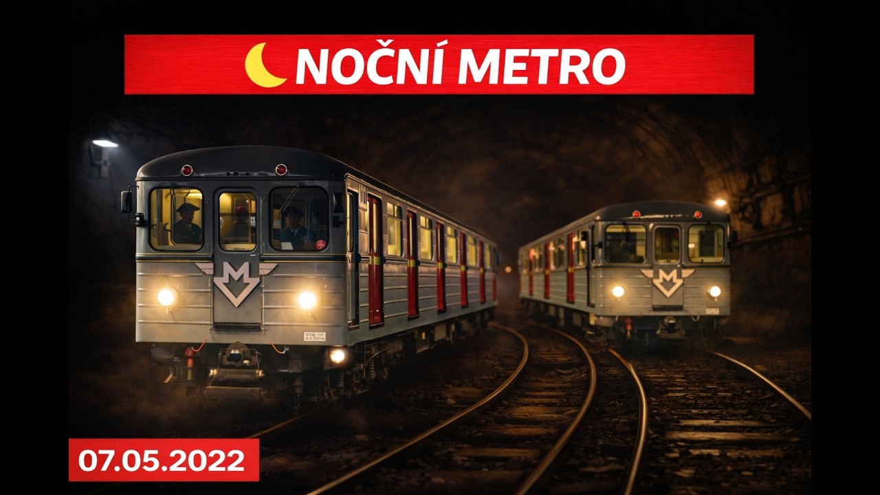 🌙 Noční jízda po trase C | Historická souprava metra EČS | Zážitková turistika