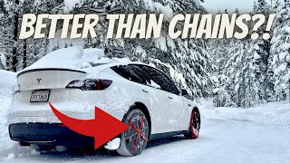 Best Snow Chains For Your TESLA (Does the AUTOSOCK Work?)