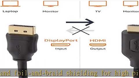 Amazon Basics Uni-Directional DisplayPort to HDMI Display Cable 4K@30Hz - 6 Feet