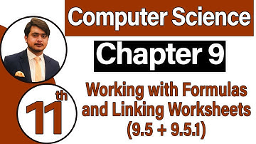 11th Class Computer Science Chapter 9 -  Working with Formulas & Linking Worksheets