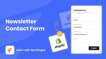 How to Create Newsletter Contact Form | v6 Editor | GemPages Tutorial