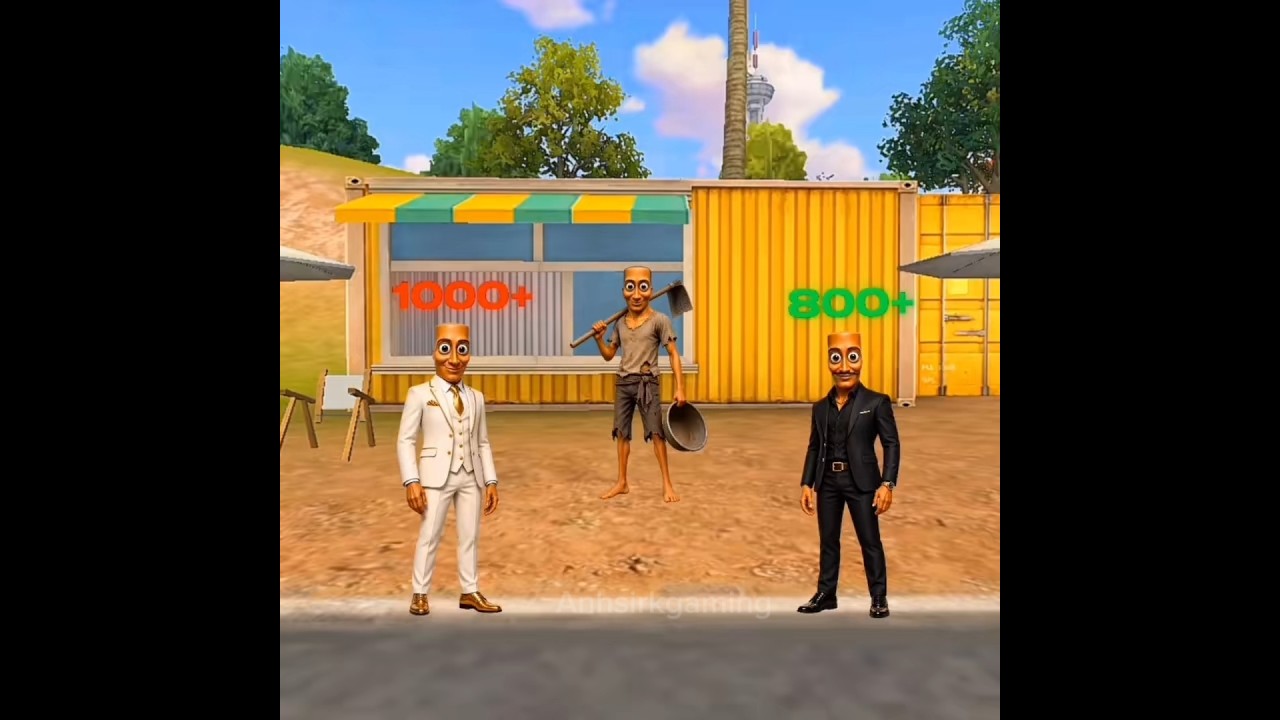 tung Tung vs rich man #freefireshorts #freefirefunny