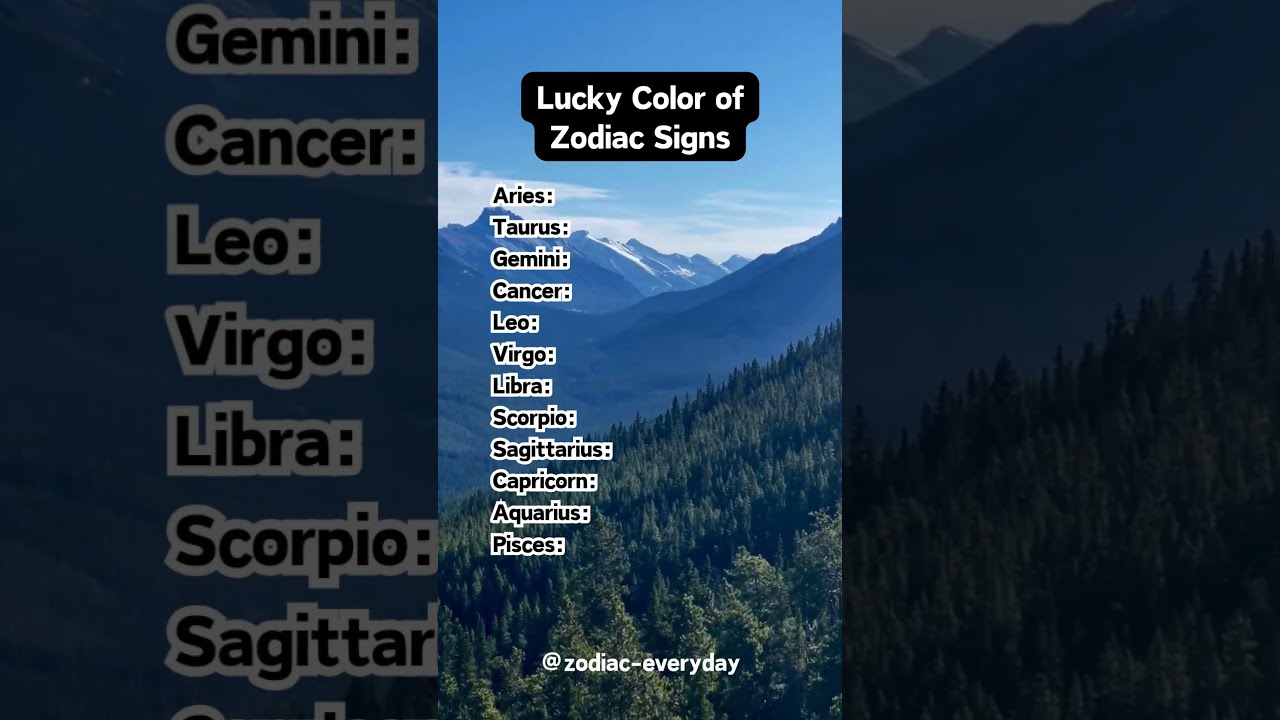 Lucky Color of Zodiac Signs!