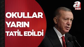 Başkan Erdoğan 100. yıl kutlamaları sonrası duyurdu! Okullar 30 Ekim pazartesi tatil edildi