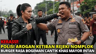 SO HILARIOUS‼️ A FAT, ARROGANT POLICEMAN WAS BEATEN BY A FEMALE TNI WOMAN, AUTO-LACKED BY A GUN❗