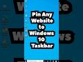 How to Pin Any Website to Windows 10 Taskbar
