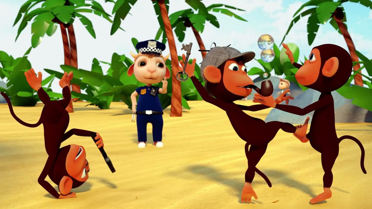 Макаки против полицейского | Мультики и Песенки для Детей | Долли и Друзья