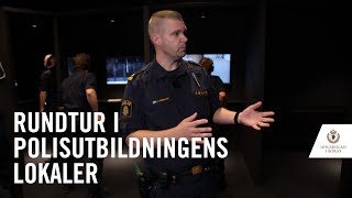 Rundtur i polisutbildningens lokaler vid Högskolan i Borås