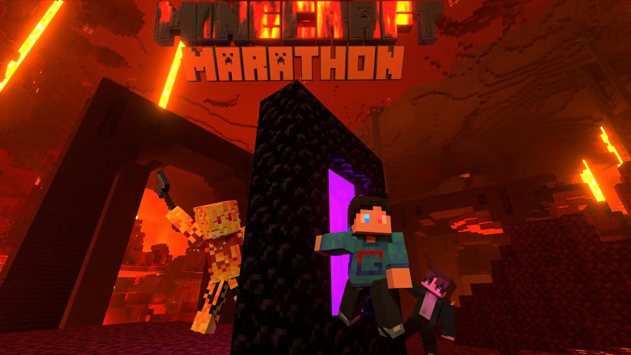 Minecraft Marathon Build Best Minecraft portal Timing Minecraft Marathon - YouTube