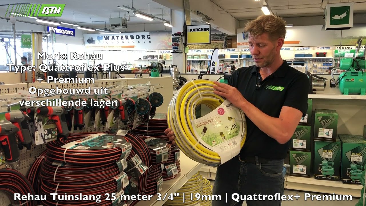 Bachelor opleiding Advertentie Masaccio Rehau Tuinslang 25 meter 3/4" | 19mm | Quattroflex+ Premium - BTN de Haas  (508514) - YouTube
