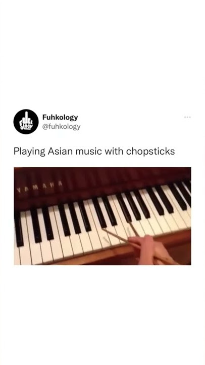 Playing piano with chopsticks 🧧🎶 #piano #pianomusic #pianomusic #chopsticks #asian #music #musica