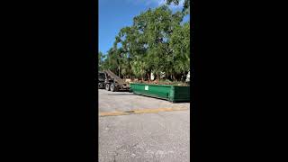 Waste Management CNG Amrep Rolloff Hoist in Action, 7:17:19