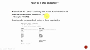 084 Oracle DBA Complete Tutorial - What is Data Dictionary