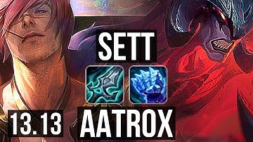 SETT vs AATROX (TOP) | 3.0M mastery, 2300+ games, 6 solo kills, 6/2/4 | KR Master | 13.13