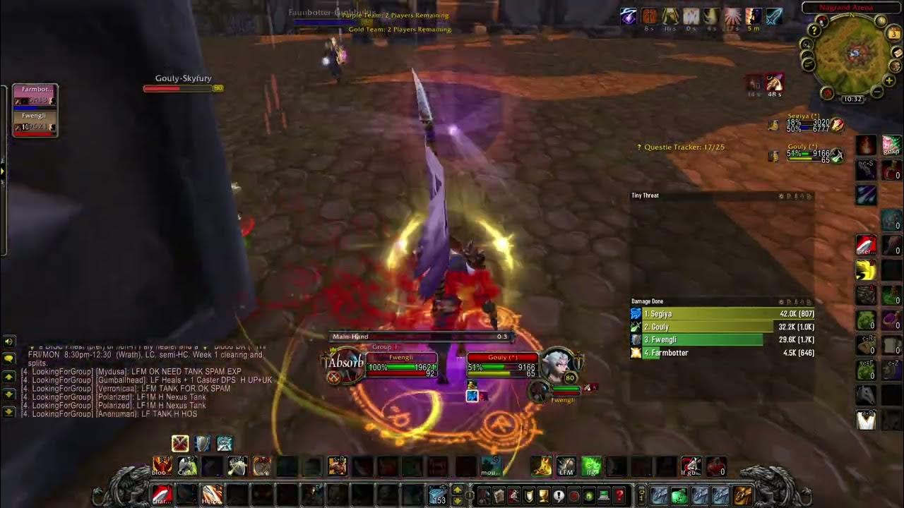 WoW WotLK Classic protection warrior pvp Blade's Edge Arena 2v2 Skirmish YouTube