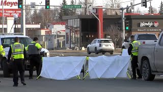 Pedestrian hit by two pickups at Benson Blvd & Seward Hwy