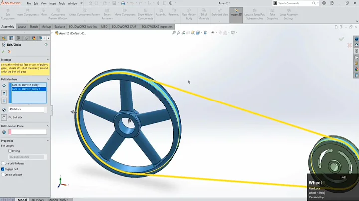 How to design belt and pulley drive in solidworks | Full Tutorial | Part modeling