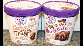 Purple Cow (Meijer Brand) Ice Cream: Caramel Truffle & Chocolate Mudslide Review