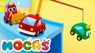 Sing With Mocas Little Monster Cars! The Humpty Dumpty Sat On A Wall | Car Cartoons & Kids Songs.